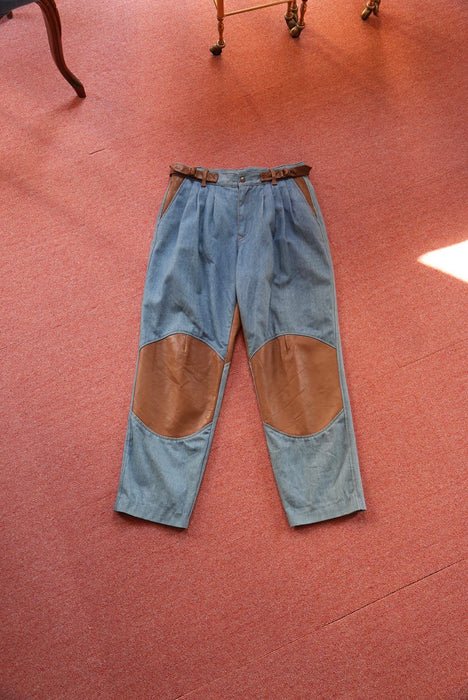 80s THE LEATHER RANCH DU CAIR leather custom denim