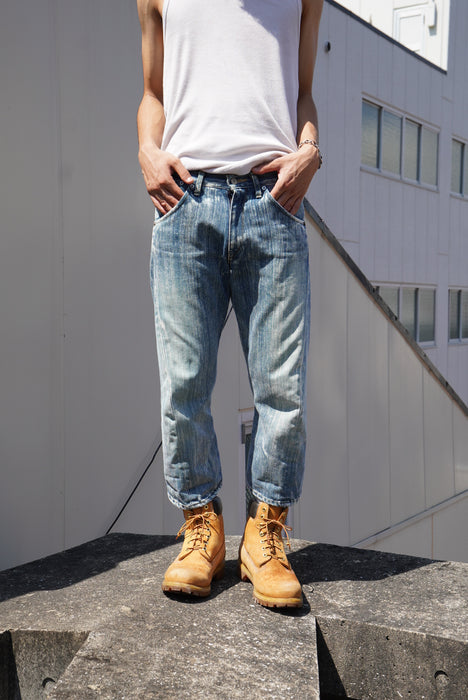 00s Levi's engineered bleached cropped denim