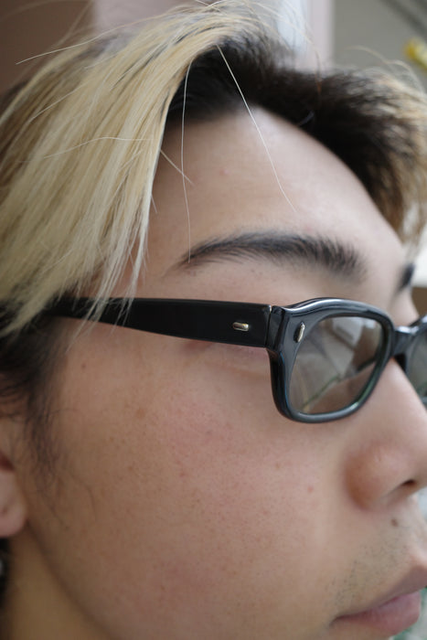 6.70s Italian black acetate optical sunglasses