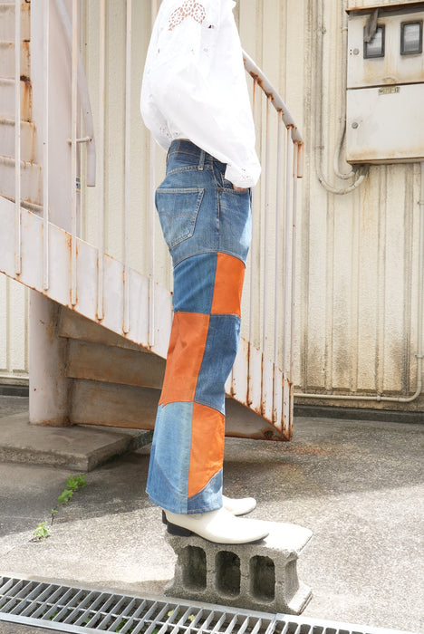 60s Hand Made by Denim Evalution leather 501 "E"