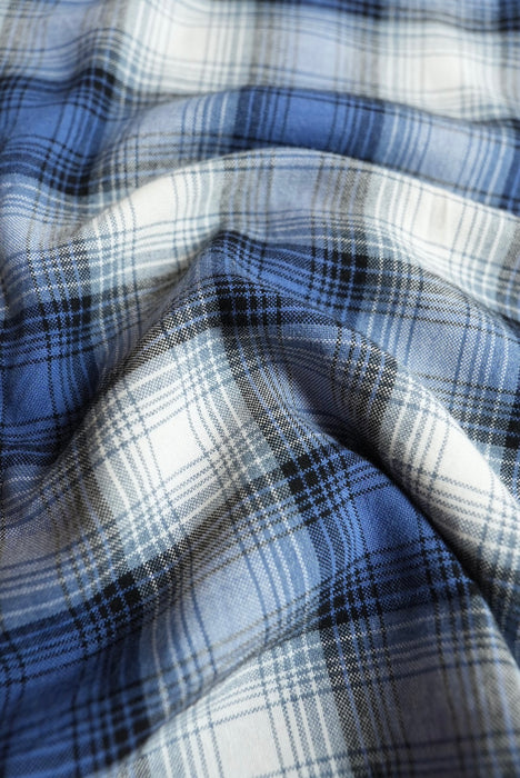 60s unknown check rayon shirt