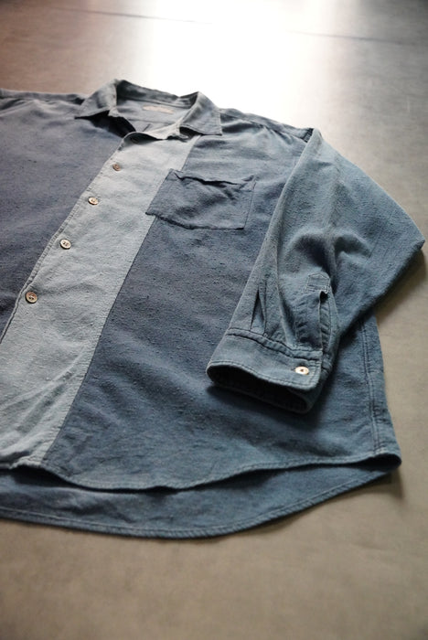 00s COMME des GARÇONS HOMME 2tone indigo shirts