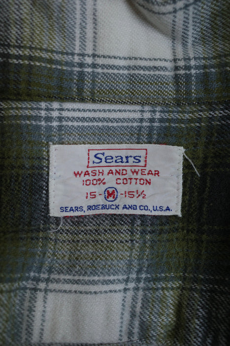 60s Sears printed flannel shirt