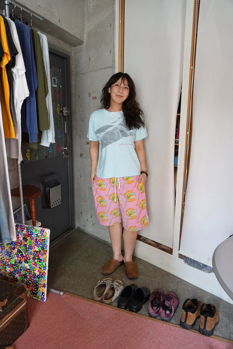 70s PeterMax fabric easy shorts