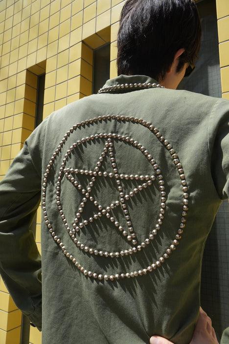 80s U.S.ARMY studs custom shirt jacket