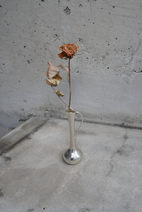 silver bud vase