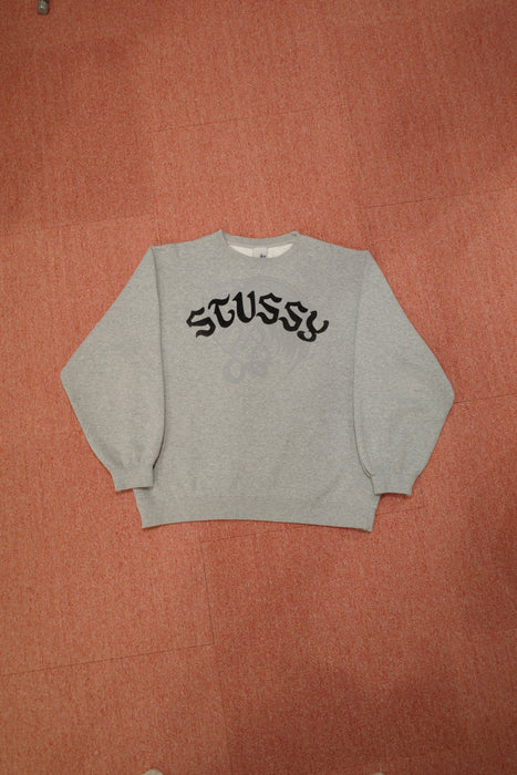 00s STUSSY flocked sweat