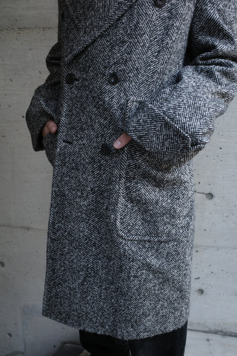 EMPORIO ARMANI virgin wool×alpaca coat