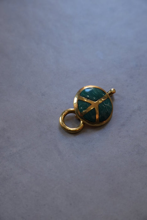 handmade brass charm "peace"