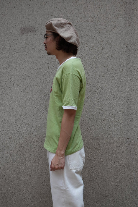 90s silverTab ringer tee