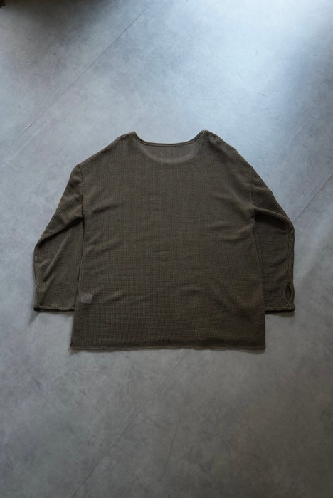 HAPPYEND mesh tee Olive