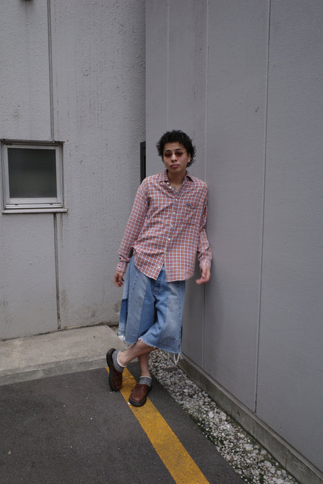 remake Levi's patchwork denim shorts