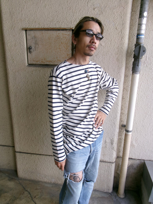 NAM Banana Basque Shirts WHITE/NAVY size1