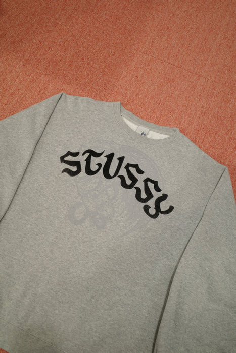 00s STUSSY flocked sweat
