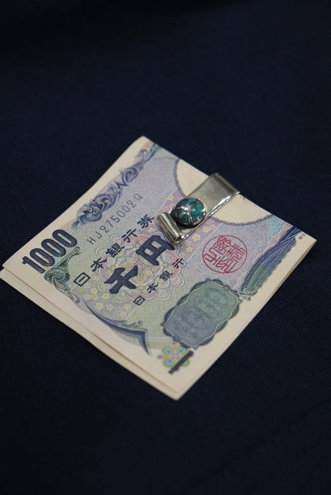 handmade brass money clip "silver"