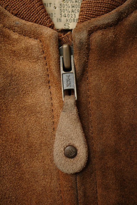 80s BANANA REPUBLIC suede bomber jacket "Safari & Travel"