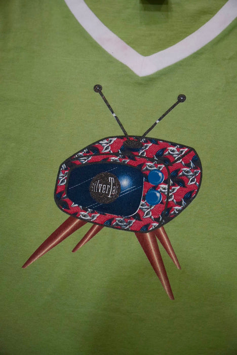 90s silverTab ringer tee