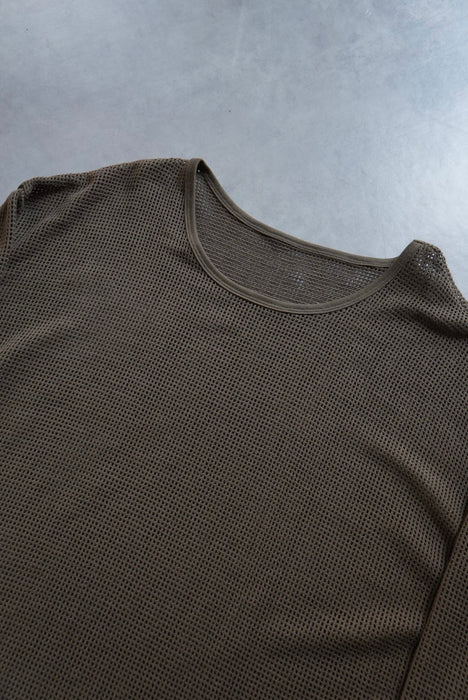 HAPPYEND mesh tee Olive