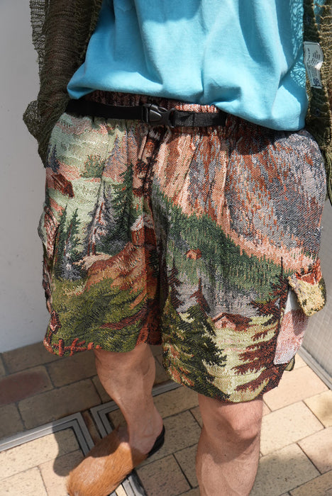 remake jaquard cargo shorts