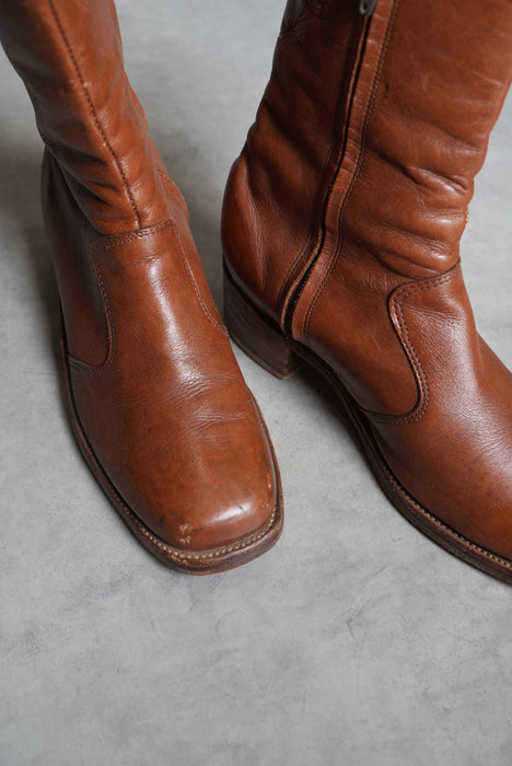 70s FRYE zip roper boots