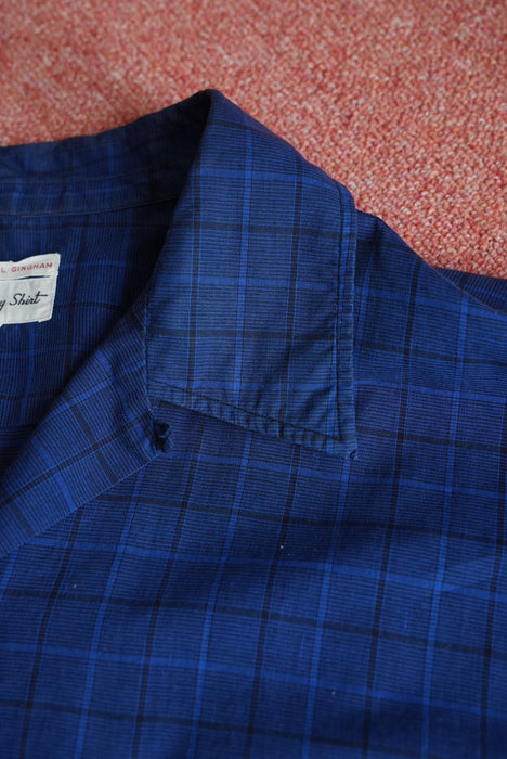 60s Hathanay cotton check shirt