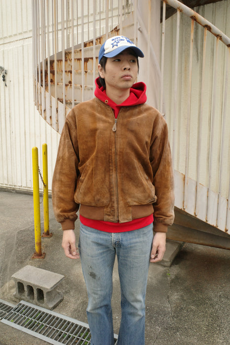 80s BANANA REPUBLIC suede bomber jacket "Safari & Travel"