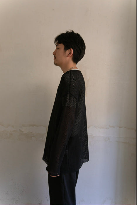 HAPPYEND mesh tee black