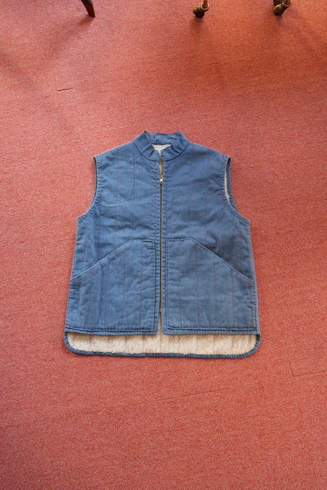 80s denim boa vest