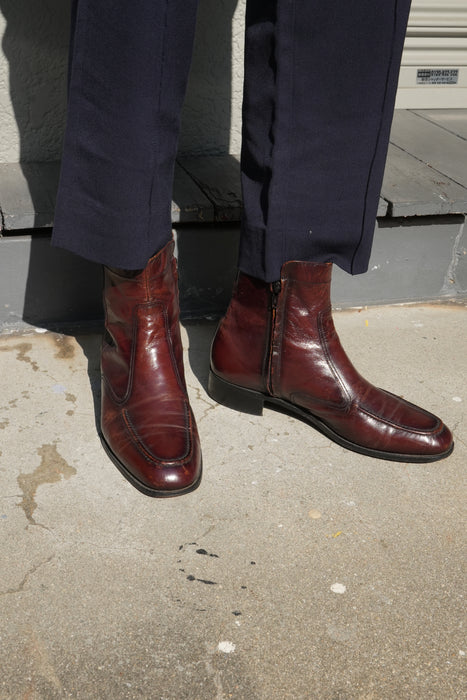 90s FLORSHEIM U tip sidezip boots