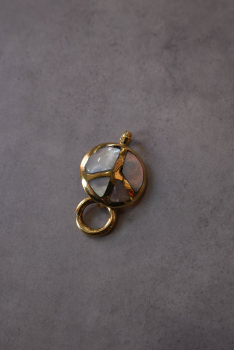 handmade brass charm "peace"