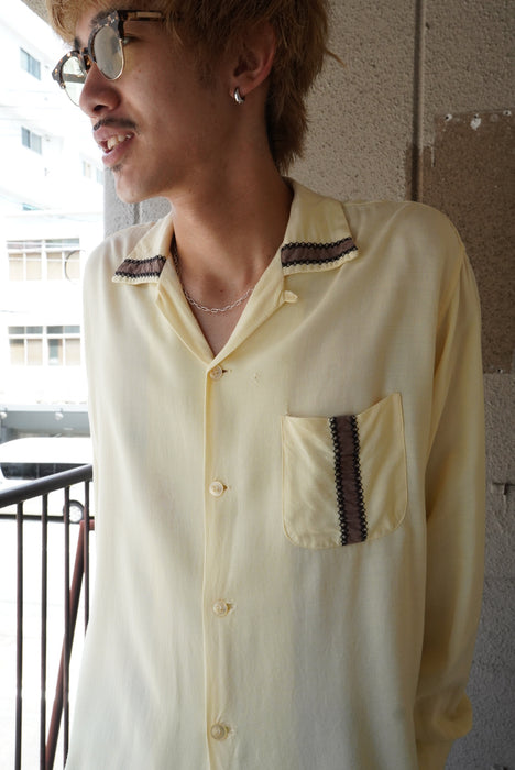 50s TOWNCRAFT rayon shirt