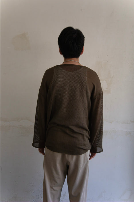 HAPPYEND mesh tee Olive