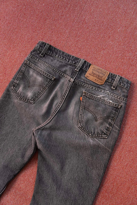 90s Levi's 517 yarn-dyed black denim