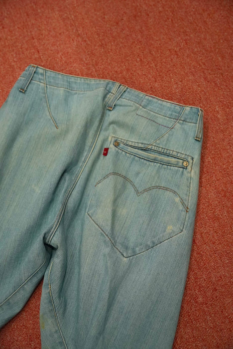 00s Levi's Red Day&Night drape denim