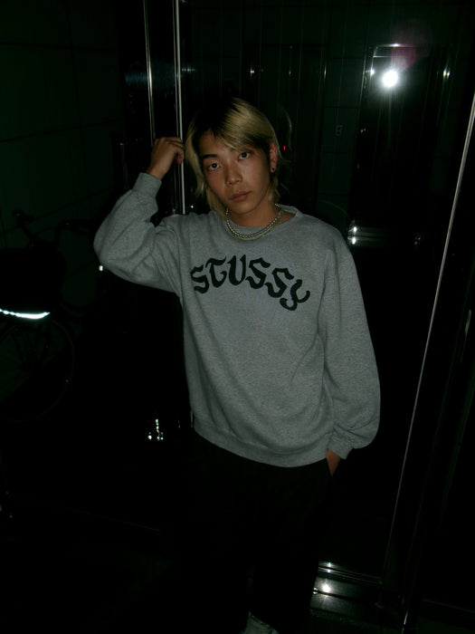 00s STUSSY flocked sweat