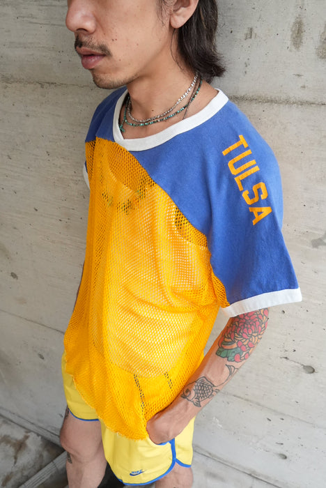 70s RUSSELL mesh football tee