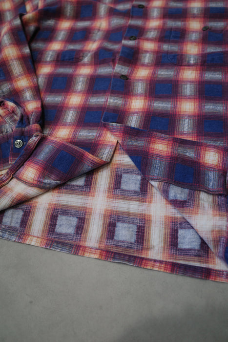 60s print flannel shirt