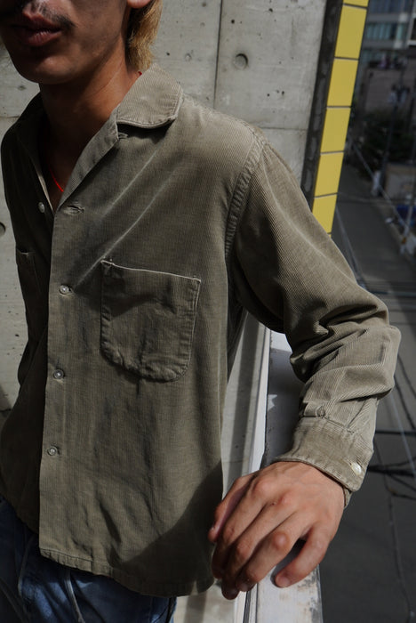 60s TOWN CRAFT  corduroy shirt