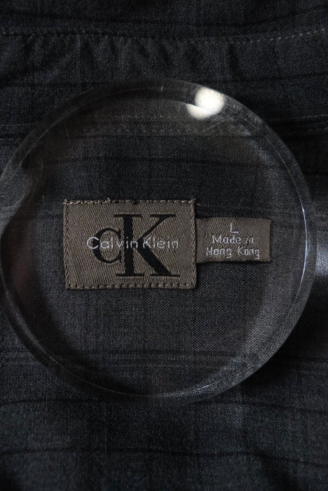 00s Calvin Klein rayon check shirt