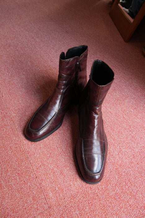 90s FLORSHEIM U tip sidezip boots