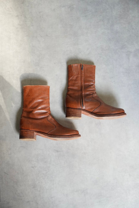 70s FRYE zip roper boots