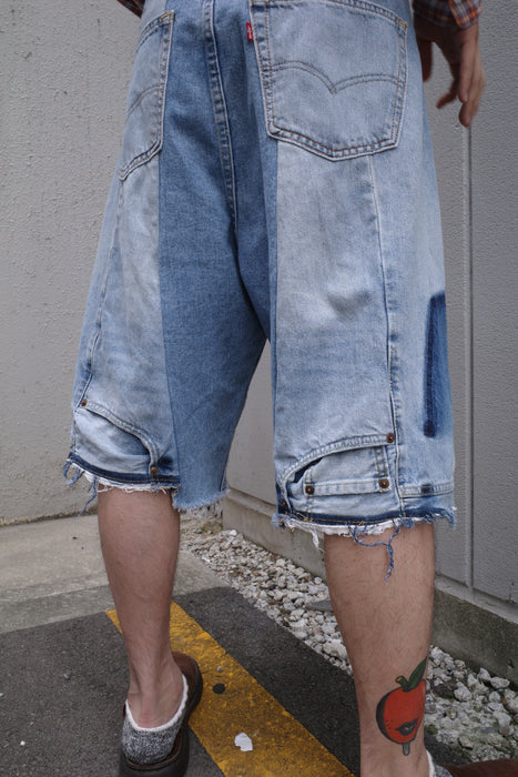 remake Levi's patchwork denim shorts