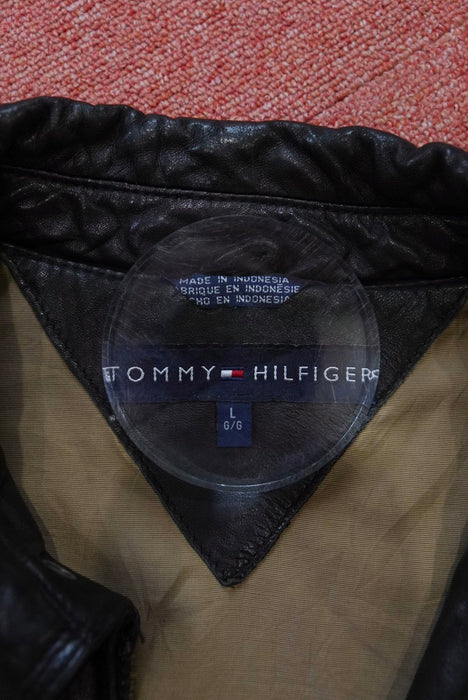 90s TOMMY HILIGER leather jacket