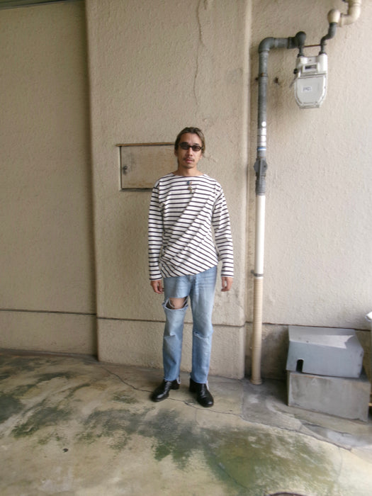 NAM Banana Basque Shirts WHITE/NAVY size1