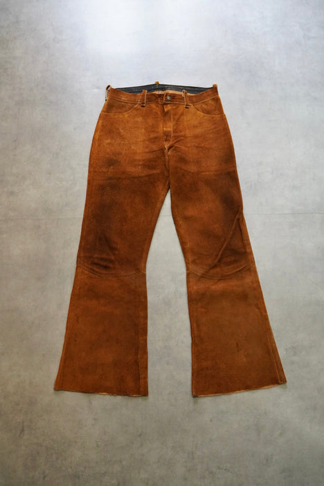 60s handmade western leather pants