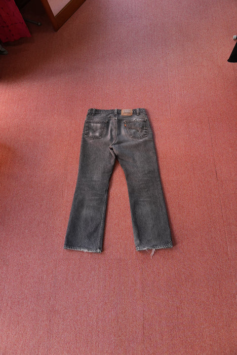 90s Levi's 517 yarn-dyed black denim