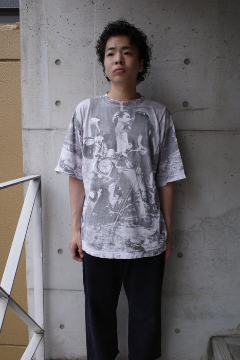biker photo allover pattern tee