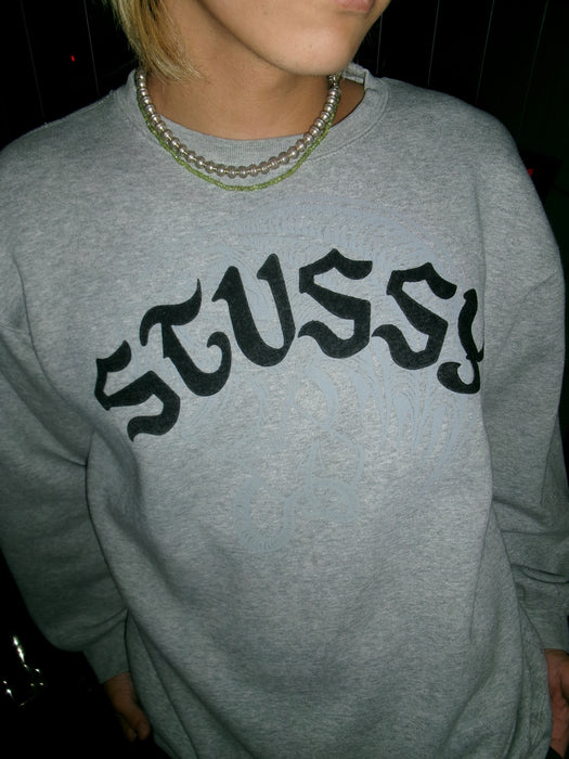 00s STUSSY flocked sweat
