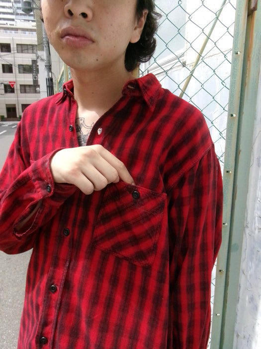 40s 5Brother printed flannel shirt