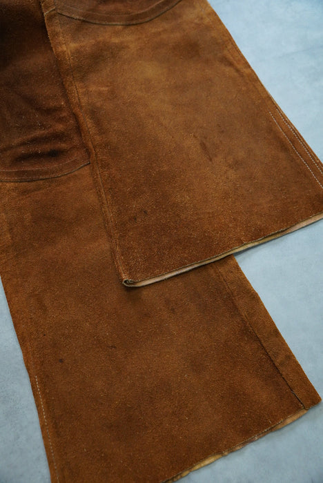 60s handmade western leather pants